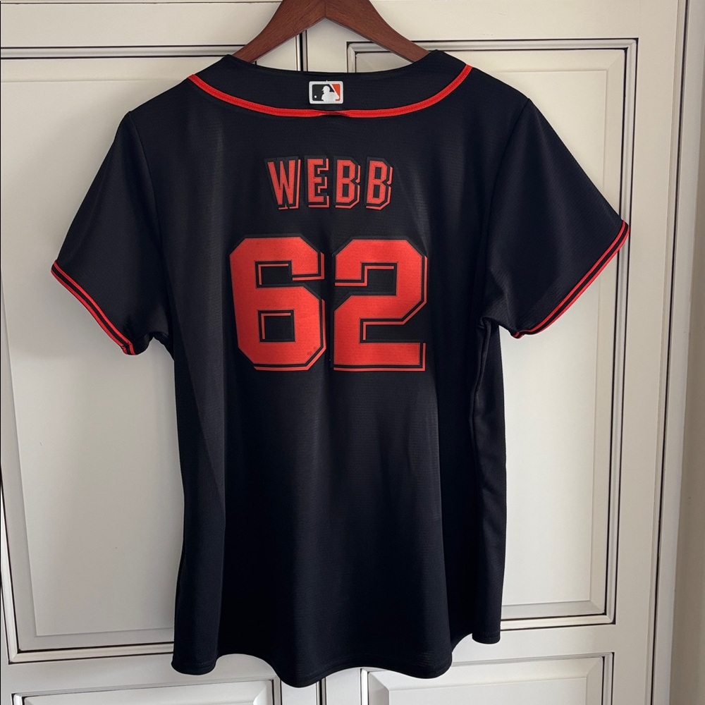 Rare Logan Webb Nike San‎ Francisco Giants #62 MLB Baseball Jersey Black Mens XL